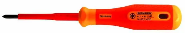 Bernstein Tools Electronics 14-692 VDE VDE Kreuzschlitz-Schraubendreher PZ 1 Klingenlänge: 80 mm DIN EN 60900 Bernstein-We...