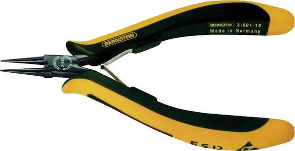 Bernstein Tools Electronics 3-681-15 ESD Rundzange Gerade Spezialstahl 130 mm Bernstein-Werkzeugfabrik Steinrücke