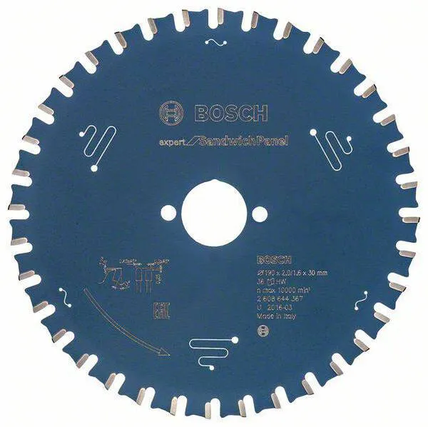 Bosch Accessories Expert Sandwich Panel 2608644367 Kreissägeblatt 190 x 30 x 1.6 mm Zähneanzahl: 36 1 St.