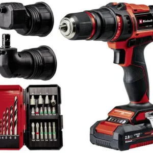 Einhell Power X-Change TE-CD 18/45 3X-Li +22 4513990 Akku-Bohrschrauber 18 V 2 Ah inkl. Akku, inkl. Winkeladapter
