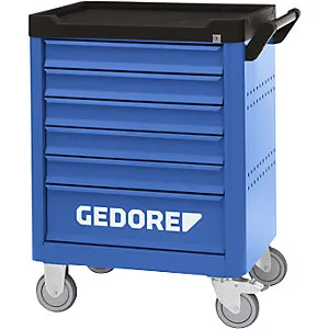Werkzeugwagen workster, 6 Schubladen, mit 172-teiligem Sortiment, HxBxT 900 x 625 x 510 mm. Gedore