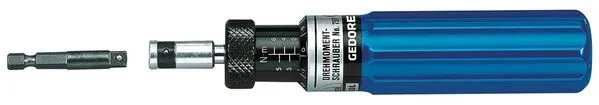 Drehmomentschrauber Typ S 1-6 Nm QS 6 FH BLUE, Länge 184 mm, mit Prüfzertifikat. Kaiser+Kraft