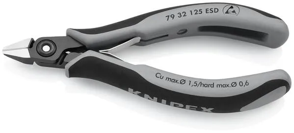 Knipex 79 32 125 ESD ESD Seitenschneider mit Facette 125 mm