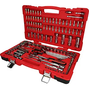 1/4'' + 1/2'' CHROMEplus Steckschlüssel-Satz, 151 Teile, Flank Traction. KS Tools