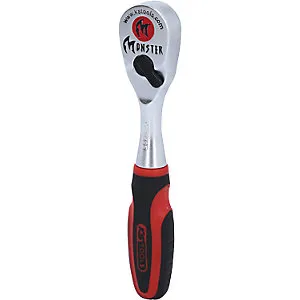 1/4'' MONSTER Bit-Umschaltknarre, Länge 125 mm, rot/schwarz. KS Tools