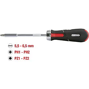 1/4'' Revolver-Ratschen-Bit-Schraubendreher, Länge 260 mm, 7 Teile. KS Tools