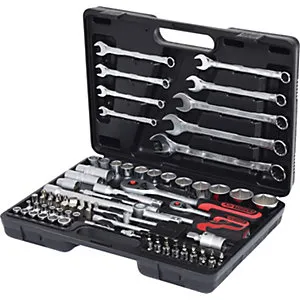 1/4'' + 1/2'' Steckschlüssel-Satz, 82 Teile, umschaltbar. KS Tools