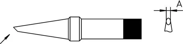 Weller 4PTCC7-1 Lötspitze Rundform, abgeschrägt Spitzen-Größe 3.2 mm Inhalt 1 St. Weller Tools