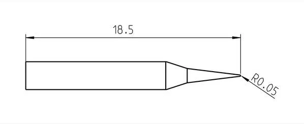 Weller RTP 001 C NW Lötspitze Konisch Spitzen-Größe 0.1 mm Spitzen-Länge 18.5 mm Inhalt 1 St. Weller Tools