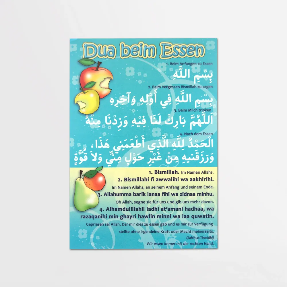 Aufkleber "Dua beim Essen"
