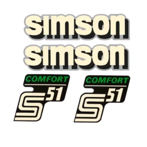 4 teiliges Aufkleberset Simson S51 Comfort
