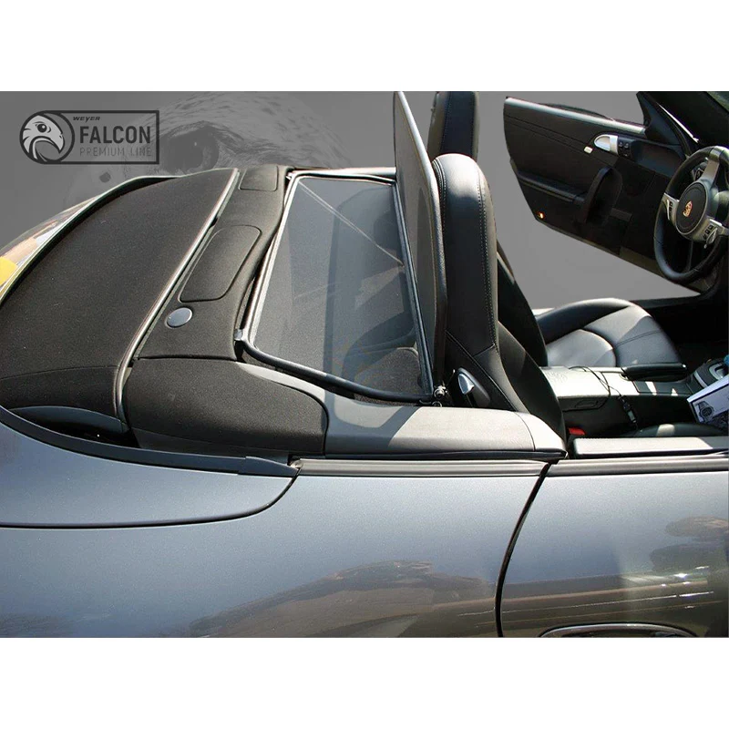 WEYER, Passform Weyer Falcon Premium Windschott passend für Porsche 911 Typ 997 2007-2012, Stahl, Textil, Schwarz