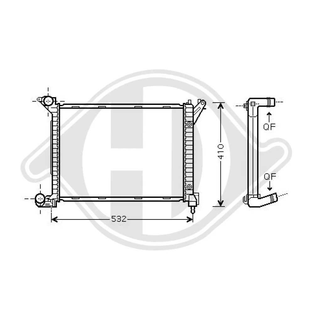 17117788753 Kühler Motorkühlung für BMW MINI 06/2003 DCM1561
