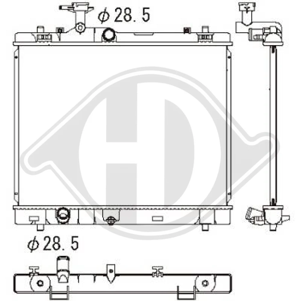 1770071L00 Kühler Motorkühlung für SUZUKI Swift 1.2 VVT/VVT DCM3895