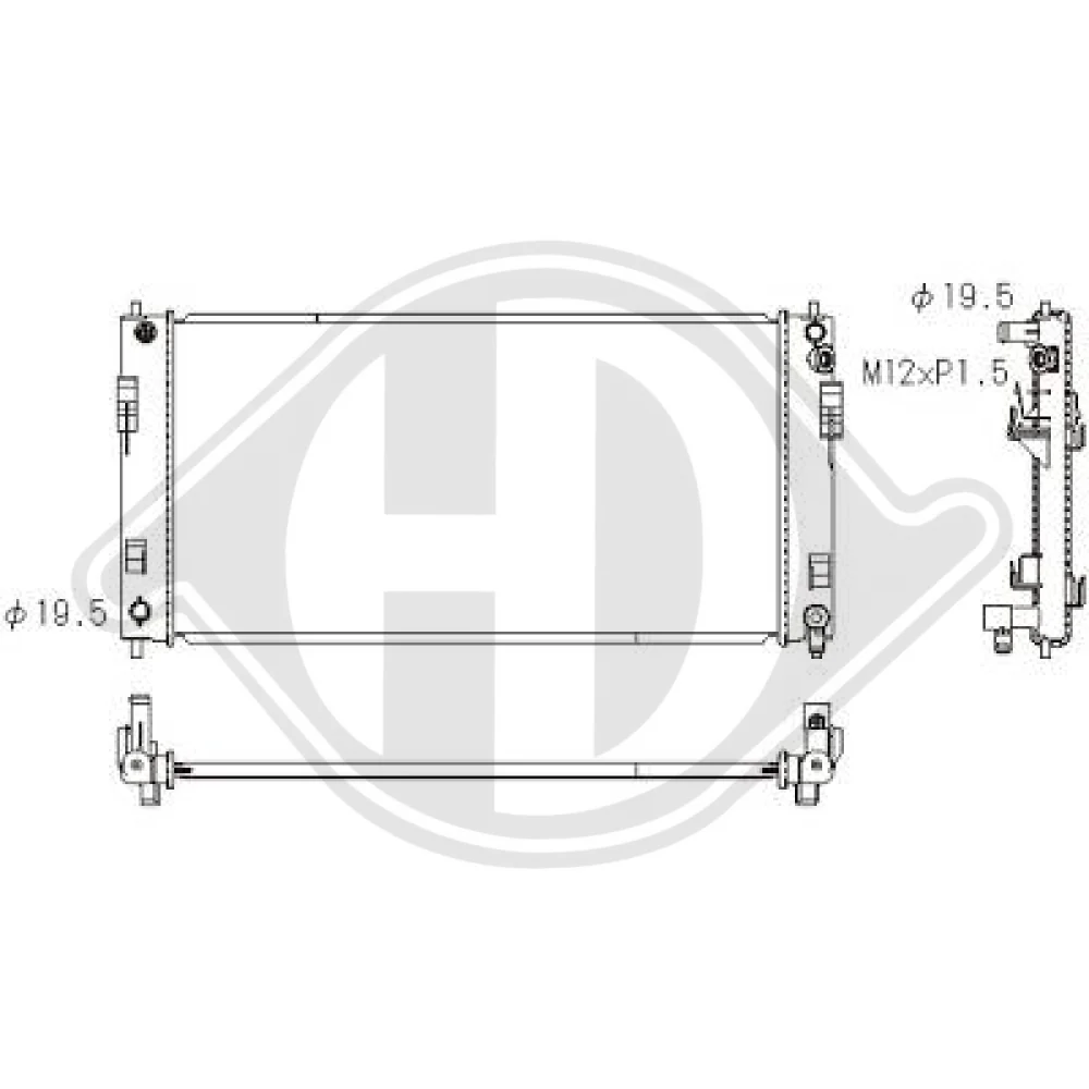 214103NA0A Kühler Motorkühlung für NISSAN LEAF 01/2011 DCM2543