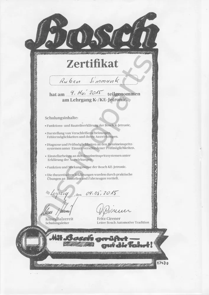 Reparaturset für Bosch 4-Zyl. K-Jetronic Mengenteiler (Alu) / Repair Set Bosch 4-Cyl. K-Jetronic (Alloy) Fuel Distributor