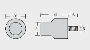 Zinkanode YANMAR, Motor, 40*30 Gewinde: 8*1.25, 0.157KG, Y104211-41300