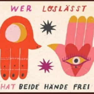 Holzmagnet Wer loslässt hat beide VE 5Stück
