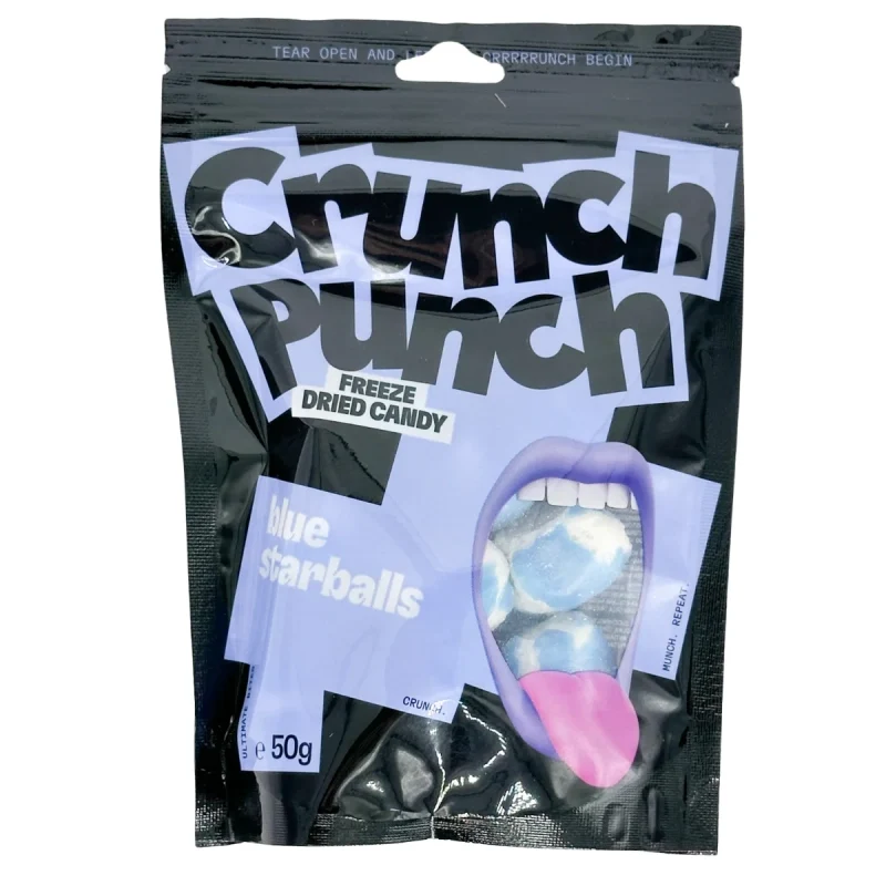Crunch Punch Freeze Dried Candy Blue Starballs 50 g