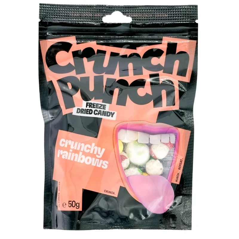 Crunch Punch Freeze Dried Candy Crunchy Rainbows 50 g